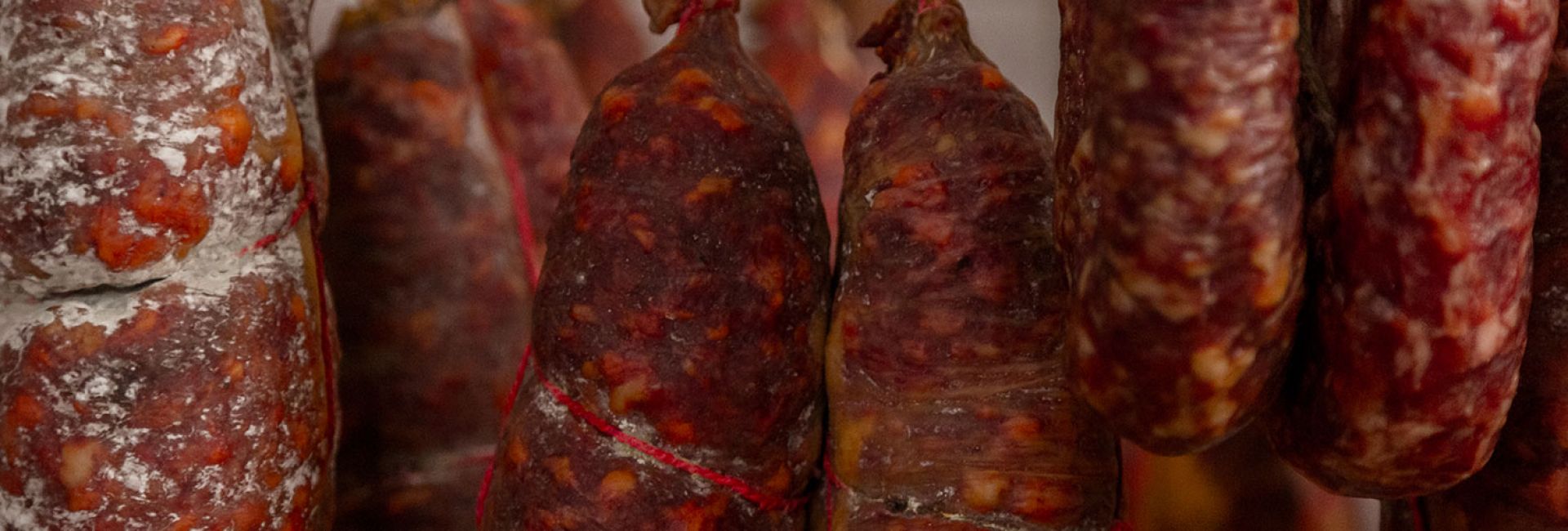 detail of the 'a staffa' Salami and other products being made