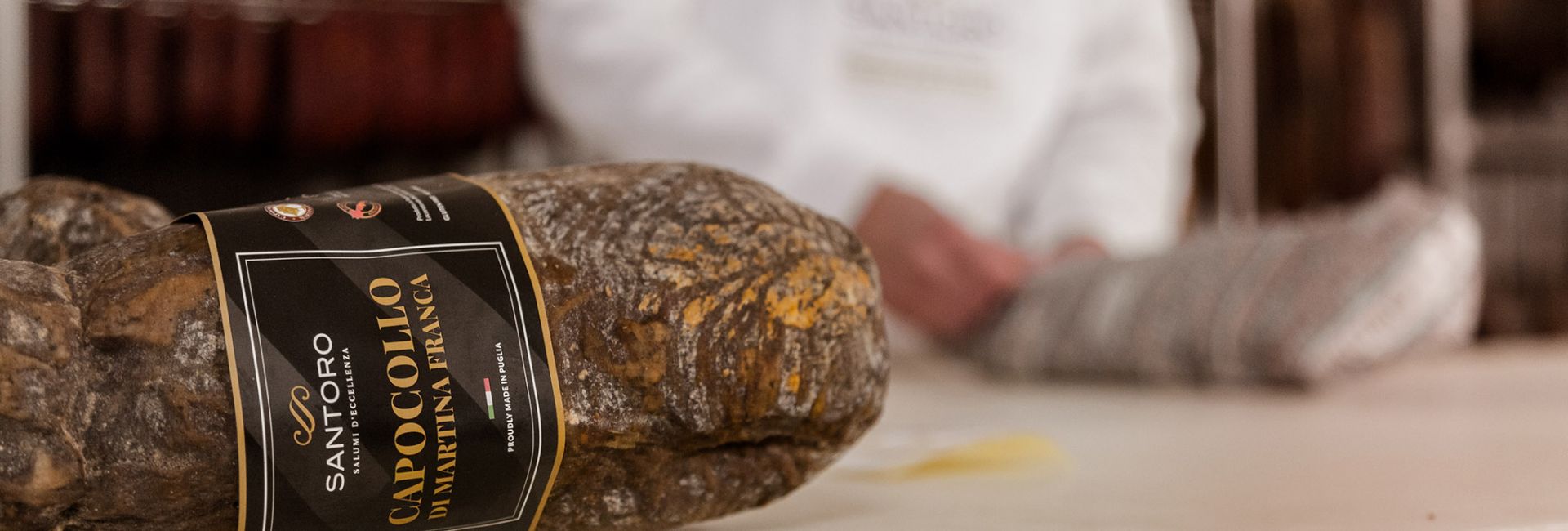 Capocollo di Martina Franca on the production table