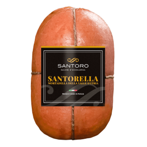 Whole Santoro Santorella bologna with front positioned label