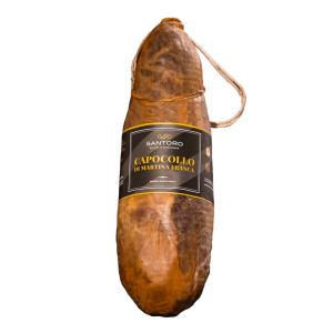 Whole Santoro Capocollo di Martina Franca with front positioned label