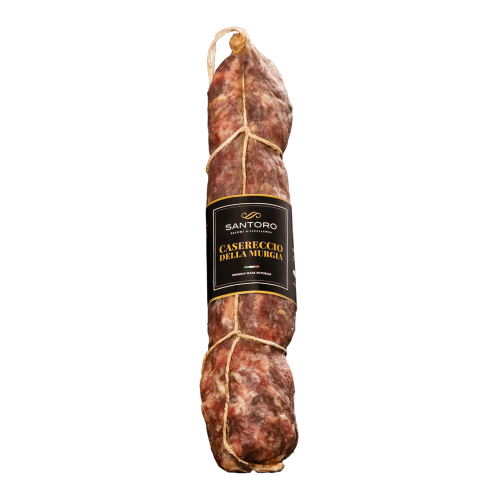 Whole Santoro Homemade Salami with front positioned label
