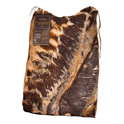Santoro Pancetta Tesa with front positioned label